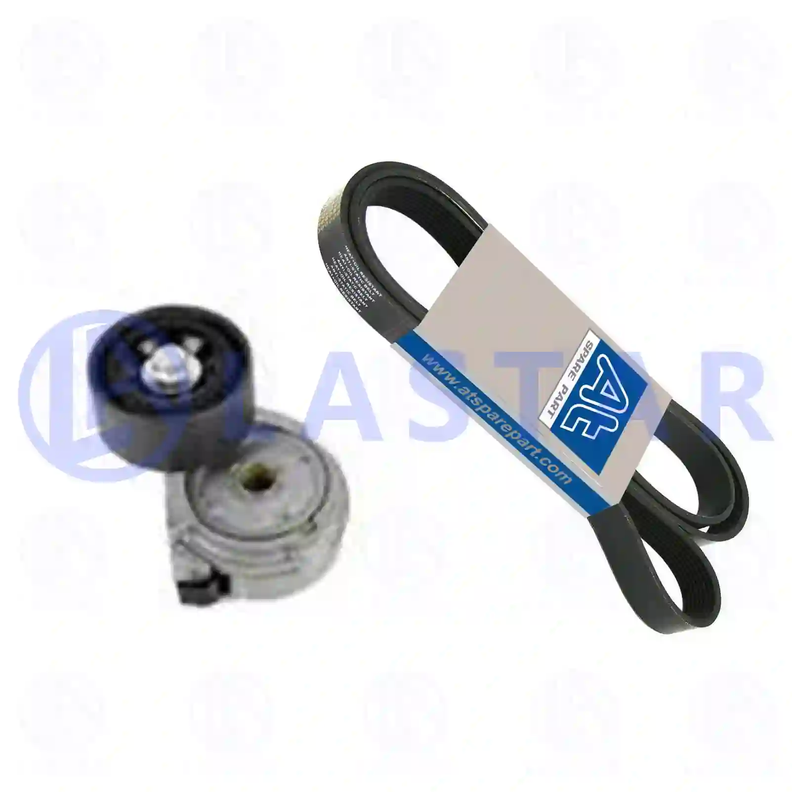  Belt tensioner, complete, with multiribbed belt || Lastar Spare Part | Truck Spare Parts, Auotomotive Spare Parts