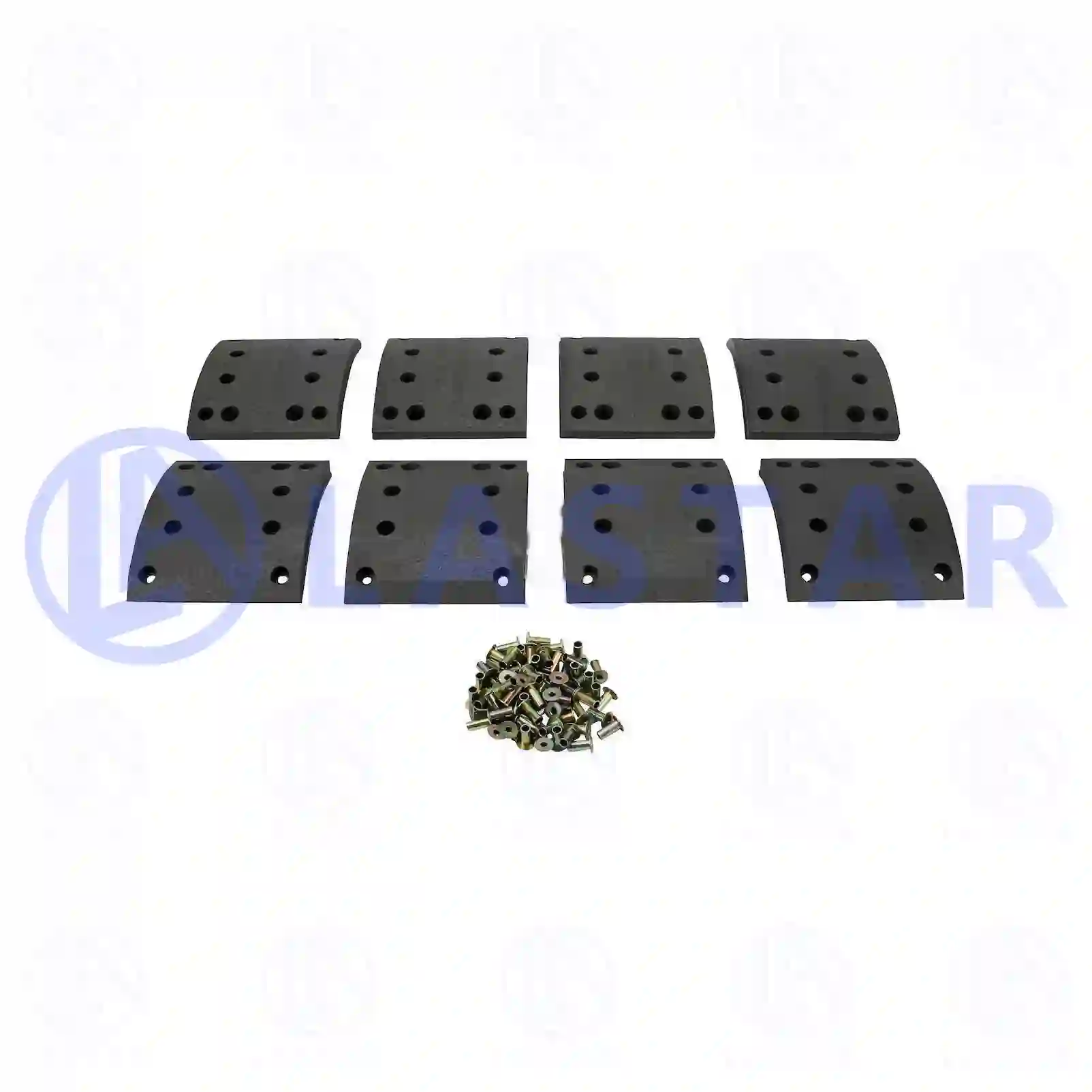 Brake Shoe Drum brake lining kit, axle kit - oversize, la no: 77713866 ,  oem no:81502200148, 81502200334, 81502200337, 81502200418, 81502200439, 81502200504, 81502200517, 81502200519, 81502200544, 81502200606, 81502200629, 81502200630, 81502200641, 81502200642, 81502200650, 81502200651, 81502200684, 81502200701, 81502200703, 81502200705, 81502200707, 81502200709, 81502200761, 81502200766, 81502200772, 81502200929, 81502200994, 81502200996, 81502210148, 81502210160, 81502210162, 81502210214, 81502210416, 81502210435, 81502210520, 81502210639, 81502210679, 81502210803, 81502210839, 81502210902, 81502210923, 81502210943, 81502216086, 81502216094, 88502200023, 3054210010, 3454238110, 3464230310, 3464231210, 3464231510, 3464233110, 3464235810, 3464236110, 3604230410, 3604230710, 3604231910, 3814232210, 3854210010, 3854210310, 3854211010, 3854231510, 6174210110, 6174231830, 6174232011, 6174233110, 6174234810, 6174234811, 6174236810, 6214210110, 6214210510, 6214210910, 6214230111, 6524230910, 6594211310, MBLK2190, ZG50454-0008 Lastar Spare Part | Truck Spare Parts, Auotomotive Spare Parts