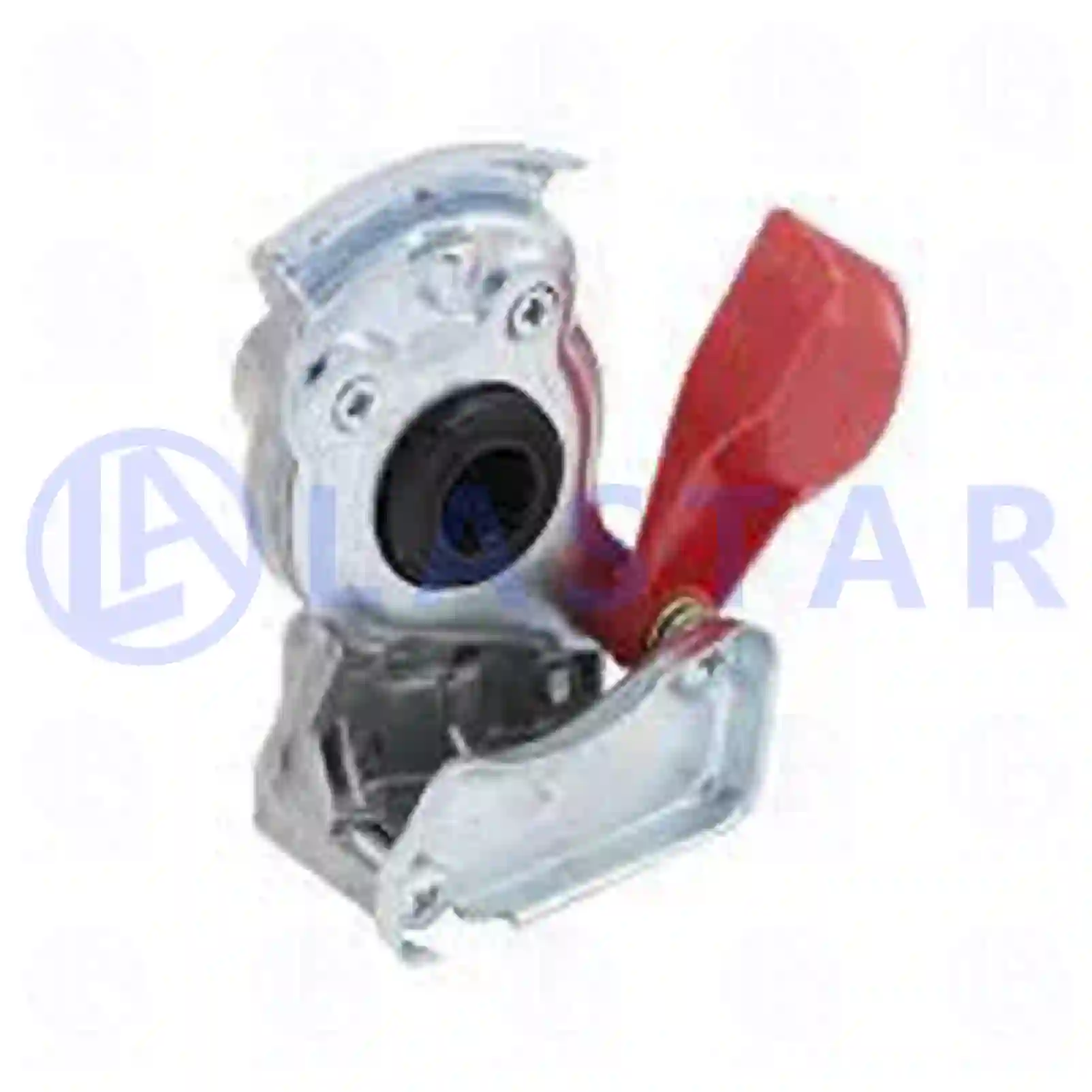 Compressed Air Palm coupling, automatic shutter, red lid, la no: 77724721 ,  oem no:0109915, 109915, 1427369, 04680365, 61577724, 1599819, 04680365, 4680365, 61577724, 77408, 81512206024, 0004293530, 4522002110, 5000440154, 1504064, 1505064 Lastar Spare Part | Truck Spare Parts, Auotomotive Spare Parts